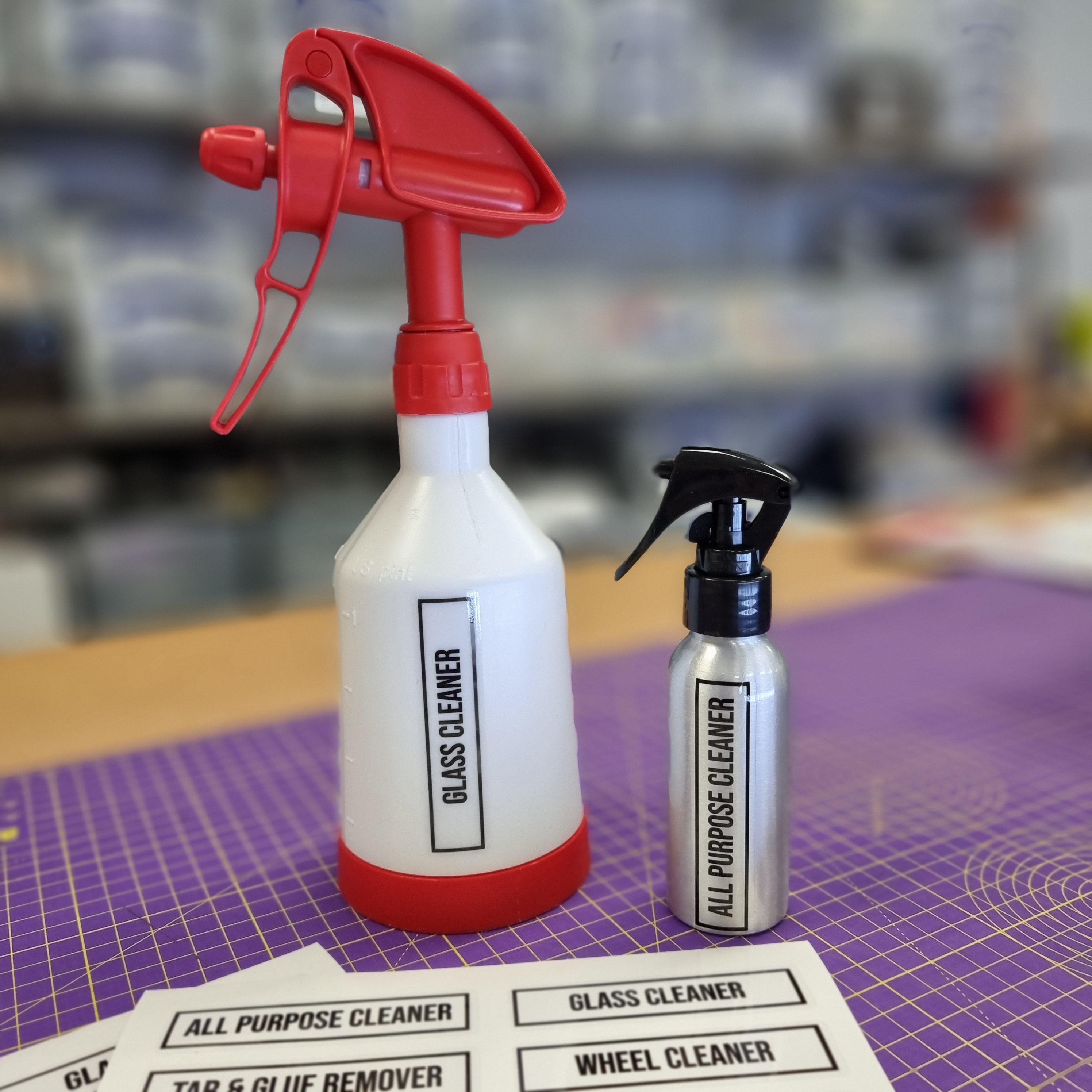 Vehicle Cleaning / Detailing Spray Bottle Label Set – PrintPeel&Stick